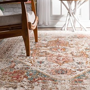 nuLOOM Justine Vintage Medallion Area Rug, 12' x 15', Beige